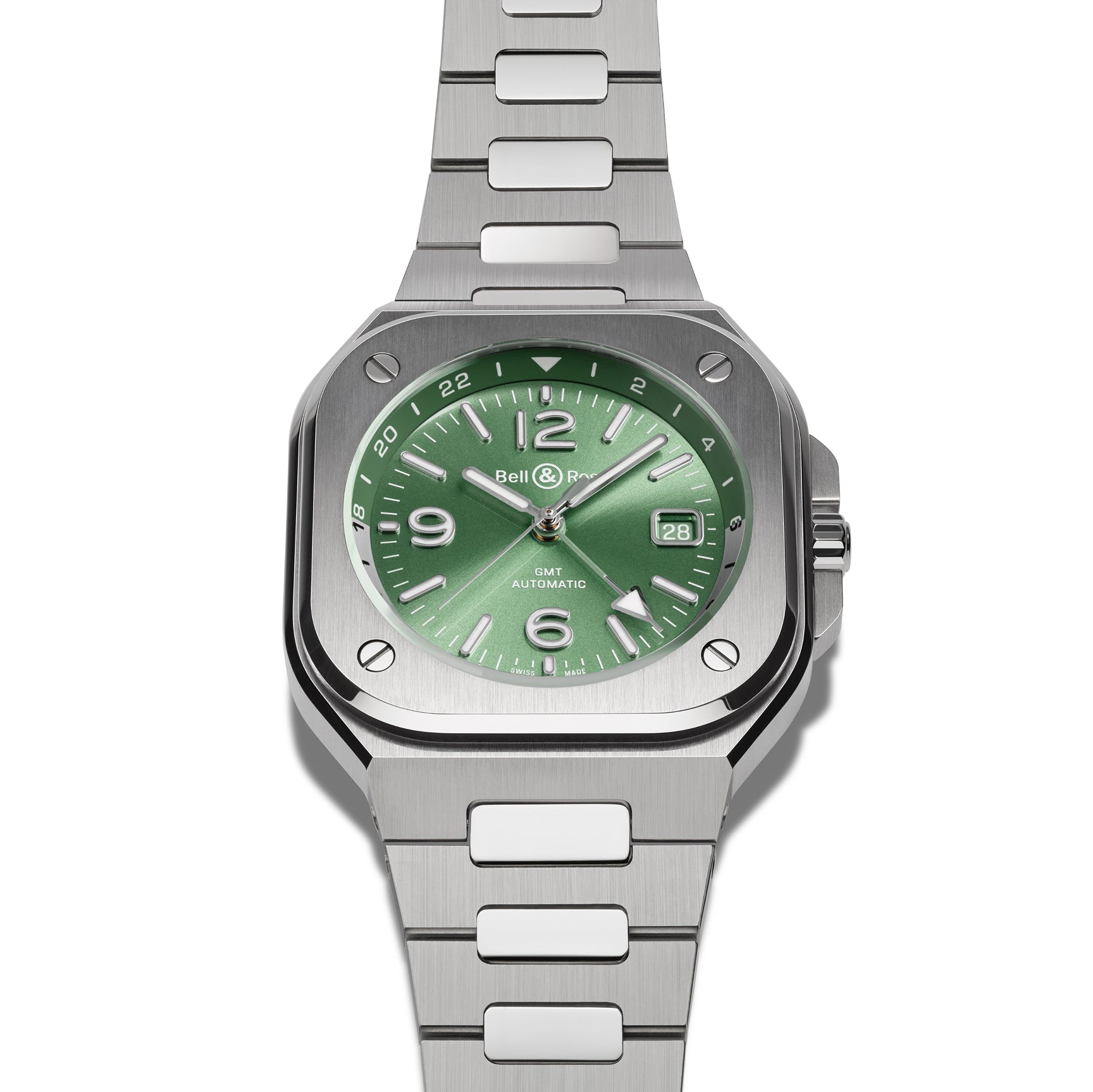 Bell & Ross Unveils the BR-05 GMT Green Steel: A Verdant Evolution for the Urban Traveler official image 2