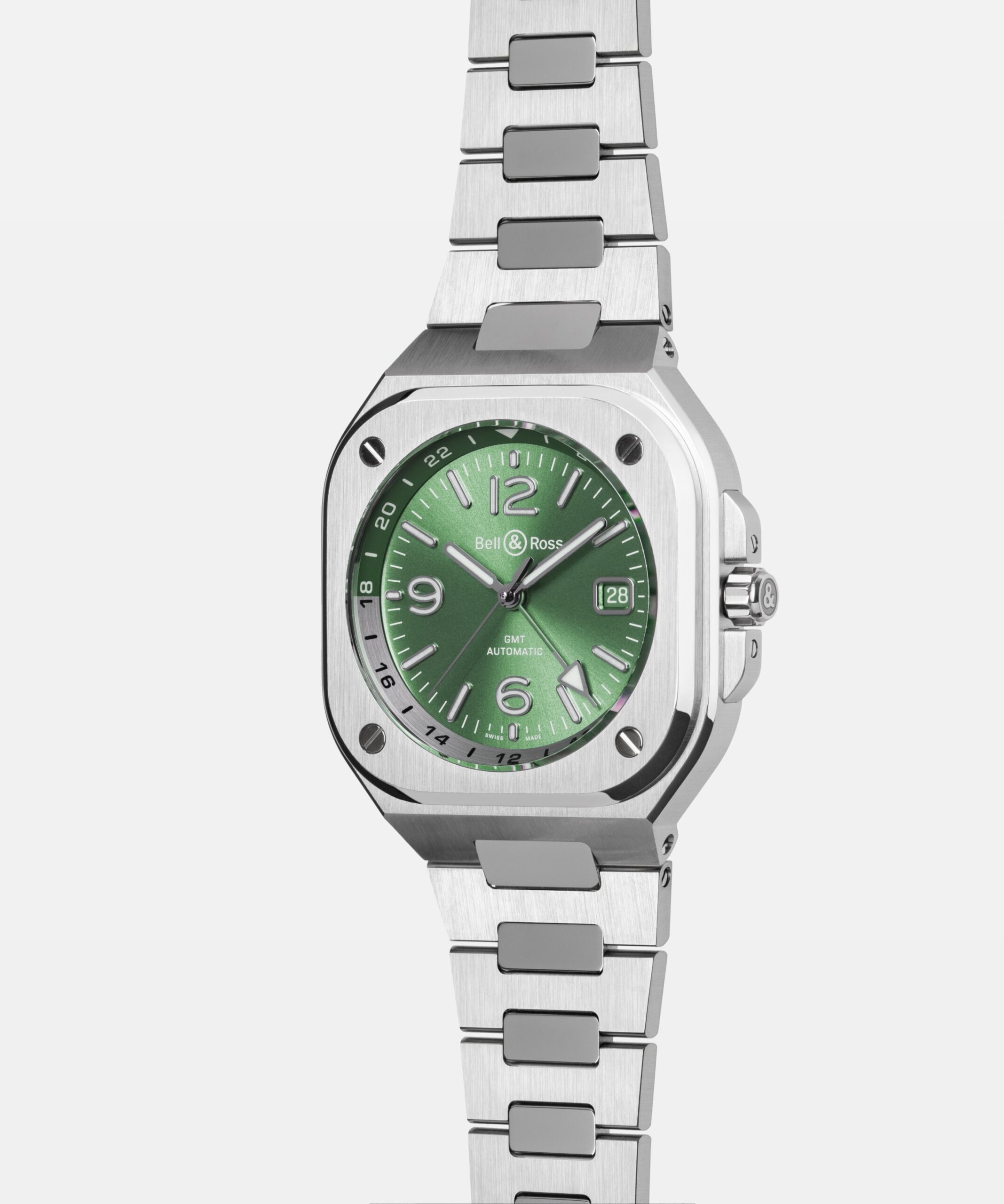 Bell & Ross Unveils the BR-05 GMT Green Steel: A Verdant Evolution for the Urban Traveler official image 5