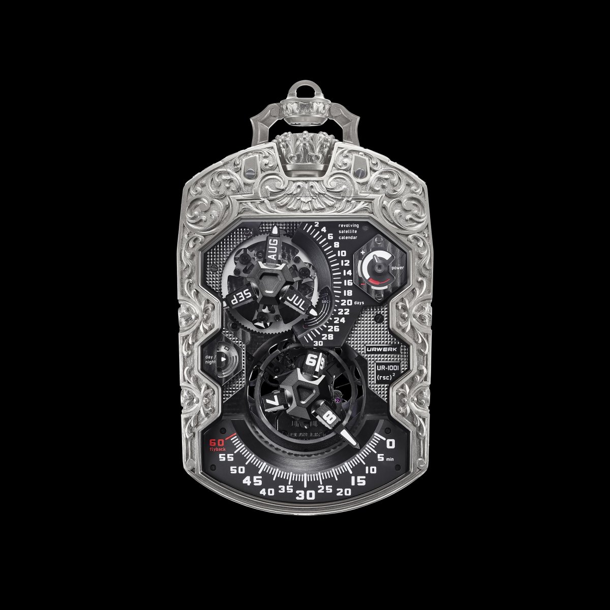 Urwerk Unveils UR-1001 ‘Amadeus’: A Hand-Engraved Pocket Watch With A Millennium Tracker